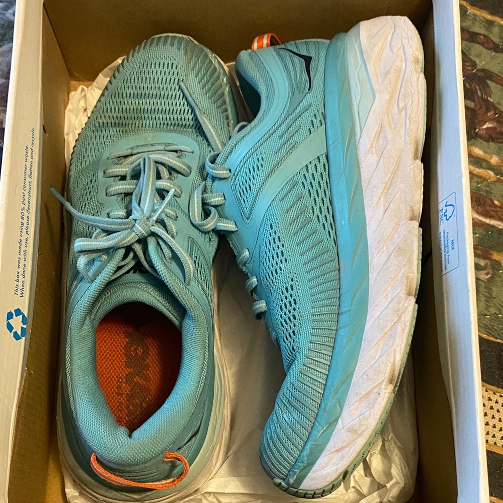 Hoka Aqua Running Shoes with White Soles